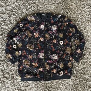 Sophie Rue Floral Bomber Jacket size medium